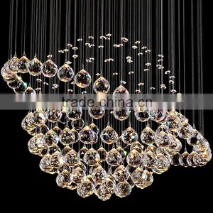 K9 Crystal Drop Rope Chandelier High Ceiling Pendant Lights 92039 thumbnail-3