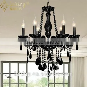 Black Crystal Glass Chandelier Lights for Ballroom Quality Choice thumbnail-1