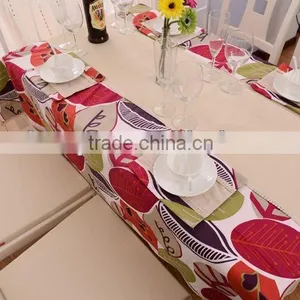 2015 New Design Leaf Printed Plain Style Woven Table Runner thumbnail-1