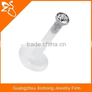 Crystal Plastic Bioflex Labret Piercing Jewelry thumbnail-4