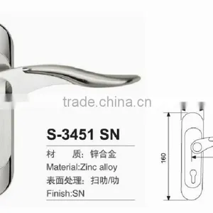 External Pull Handle Main Door Lock Entry Set American Profile Cylinder Lock thumbnail-5