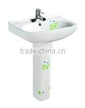 115 Bathroom Toilet Pedestal Washing Basin thumbnail-1