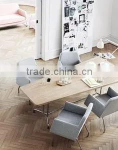 Luxury Conference Table Aluminum MFC Office Desk Table Veneer Melamine Faced thumbnail-1