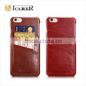 Genuine Leather Case For IPhone 6 With Card Slot Back Cover thumbnail-1