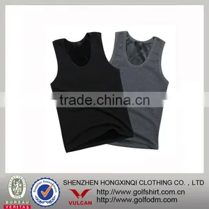 100% Cotton Double Ply Keep Warm Under Wear Tank Top for Man thumbnail-1