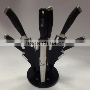Kitchen Knife Set of High-grade Steel Cutter Knife Head Handle Gift Set Six Piece Acrylic Knife thumbnail-2