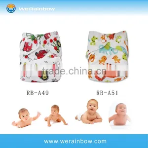 Cartoon Printed Baby Diaper Cover With Insert thumbnail-1