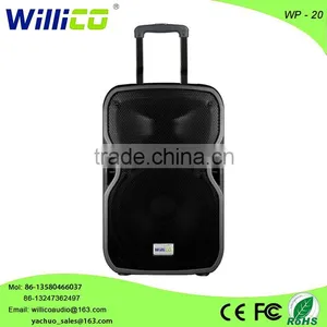 15ch Hight Power Plastic Portable Trolley Speaker With USB SD Remote thumbnail-1