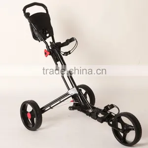 2016 Brand New Fold Light Weight 3 Wheels Push Pull Golf Trolley Manual Golf Cart thumbnail-4