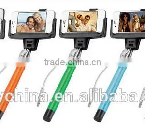 2016 BEST SELLING in China Happy Travel Tourism D09Plus Cable Take Pole Extensible Selfie Stick Handheld Monopod With Mirror thumbnail-2