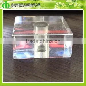 DDB-0023 Clear Solid Acrylic Cube Block, Clear Acrylic Block, Clear Plastic Block thumbnail-1