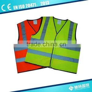 Customized EN 20471 Cheap Reflective Safety Vest With Yellow or Orange Colour thumbnail-1