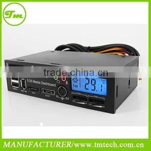 5.25inch USB 2.0 Media Dashboard Multi-Functional Panel for USB MMC SD SATA Card Reader 525A thumbnail-1