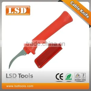 LSDbrand LS-56 Electrician Knife With Fixed Hook Blade and Protective Cap Cable Tool Knives for Stripping Cables thumbnail-1