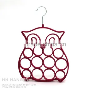 The HEAD Red Flocked Hanger 12ps Hooks,owl Scarf thumbnail-1