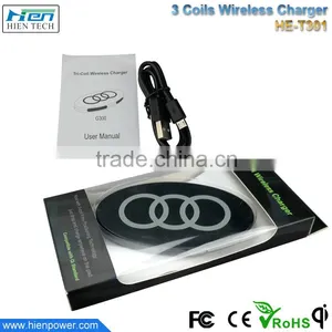 China Factory Supply High Efficiency Universal 3 Coils Power qi Wireless Mobile Chargers thumbnail-6