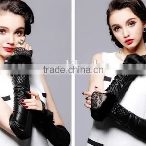 Fashion Fur Fingerless Gloves Women Arm Warmer Fingerless Gloves Women thumbnail-4