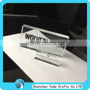 Custom Logo Block Clear Brand Block Acrylic Material Lucite Block thumbnail-1