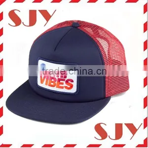 Flat Brim Custom Embroidery Mesh Trucker Cap thumbnail-2