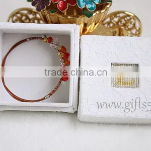 Elegant Unique Cardboard Jewelry Gift Boxes With Beaded Name Plate of L thumbnail-1