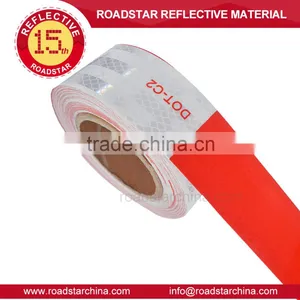 DOT Red& White Reflective Tape for Truck thumbnail-4