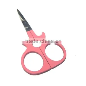 Pink Rubber Blasting Eyebrow Cosmetic Scissors thumbnail-1
