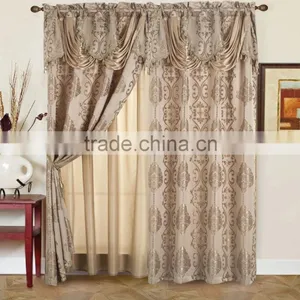 2016 New American Style Jacquard Curtain Drapery In Luxury Valance With Backing thumbnail-5