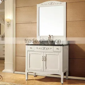 WTS-842Y 72 Inch Transitional Double Sink Vanity Set With Yellow Marble Top in White Finished thumbnail-5