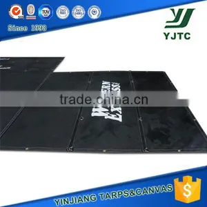 18 oz Black Pvc Vinyl Tarps With D-rings 27' x 16' thumbnail-1