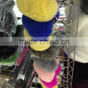 Heart Shape Fur Keychain/Real High Quality Fur Keychain For BAG/KEY thumbnail-5