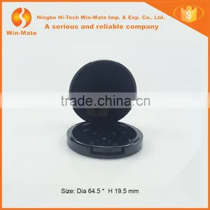 Round Unique Design Empty Black Cosmetic Backed Powder Container thumbnail-3