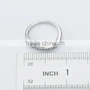 Hot Selling Unisex Whitegold Plated Ring Stud w/ Precious Stone for Engagement thumbnail-5