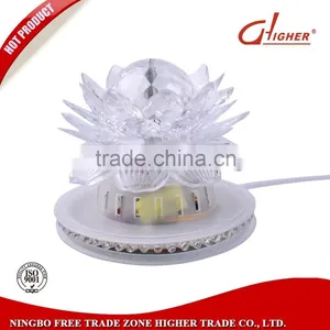 New Style High Quality LED Lotus Full Color Revolving Lamp LED Crystal Rotating RGB Sunflower Stage Effect Lighting thumbnail-1