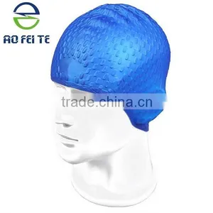 2015 Hot Sell Unisex Waterproof Elastic Diving Silicone Bathing Cap Swimming Hat thumbnail-3