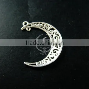 36x32mm Vintage Style Antiqued Silver Plated Moon Connector DIY Pendant Charm Supplies Findings 1820270 thumbnail-5