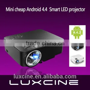 New Arrival! PTP200S Android 4.4.2 HD LED Small LCD Projector With Miracast WiFi Bluetooth 4.0 Bluray Beamer thumbnail-1