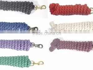 Solid Color Horse Lead Core Rope With Heavy Swivel Snaps thumbnail-1