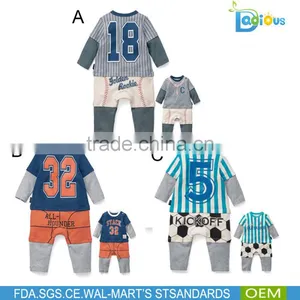 Wholesale Long Sleeve Football Pattern Newborn Baby Clothes From China Supplier thumbnail-1