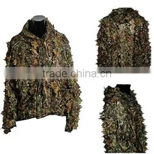 Woodland Camo Ghillie Suit 3D Camouflage Jungle Hunting Clothing Set thumbnail-2