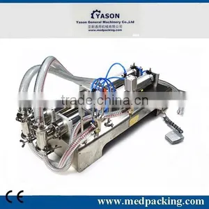 Small Full Pneumatic Double-head Glycerine Filling Machine (semi-auto Liquid Filler, Water Filler ) thumbnail-1