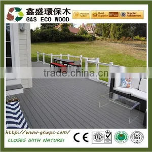 Balcony Floor Covering Composite Outdoor Decking Anti-uv Solid Wpc Walkway Decking Board thumbnail-1