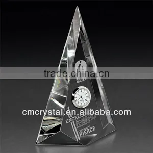 2016 Optical Crystal Tower With Sliver Clock,wholesale Crystal Clocks thumbnail-1