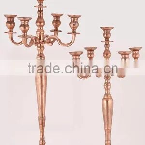 New Arrival ! Rose Gold Candelabra, Copper Candelabra For Wedding Decoration, Candle Holder Centerpiece thumbnail-2