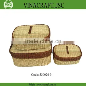 Handmade Seagrass Box With Lid for Gift Packing thumbnail-1