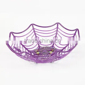 Halloween Colorful Plastic Spider Basket For Sales thumbnail-1