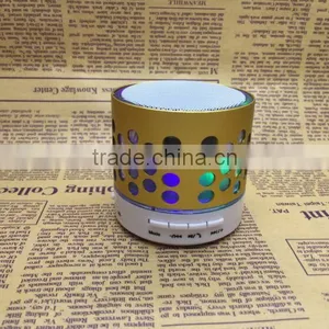 Round Hole Wireless Small Mobile Phone Bluetooth Speakers Subwoofer TF Card Speaker Hands-free Speaker With LED FM thumbnail-2