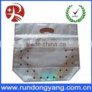 Plastic Slider Zip Lock Zipper Fruit Bag With Handle and Air Holes thumbnail-1