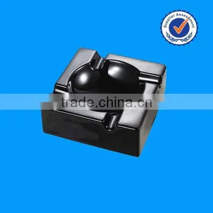Personalized Square Indoor Portable Cigar Pocket Black Square Ashtray thumbnail-1