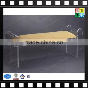 Custom Design Acrylic Bench With Solf Cushion Seat Top Grade High Quality Acrylic Long Bench New PMMA Lucite Acrylic Sofa Bench thumbnail-1