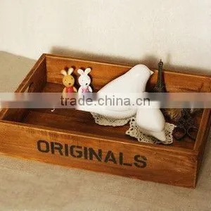 Wooden Tray Beautiful Decorative Wood Storage Tray Fruit Tray With Lowest Price thumbnail-1